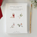 Festive Friends Paintable Notecards