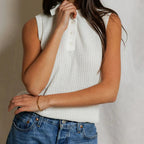 Fran Pointelle Sleeveless Polo
