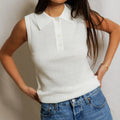 Fran Pointelle Sleeveless Polo