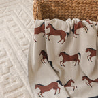 Horse Jacquared Sweater Blanket