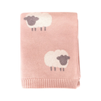Wooly Lamb Jacquared Knit Blanket