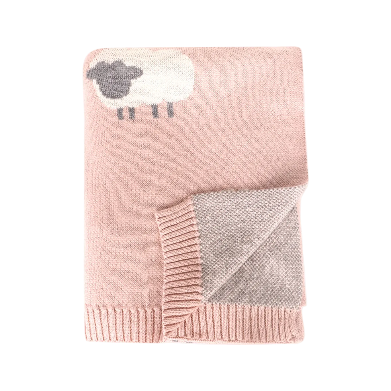 Wooly Lamb Jacquared Knit Blanket
