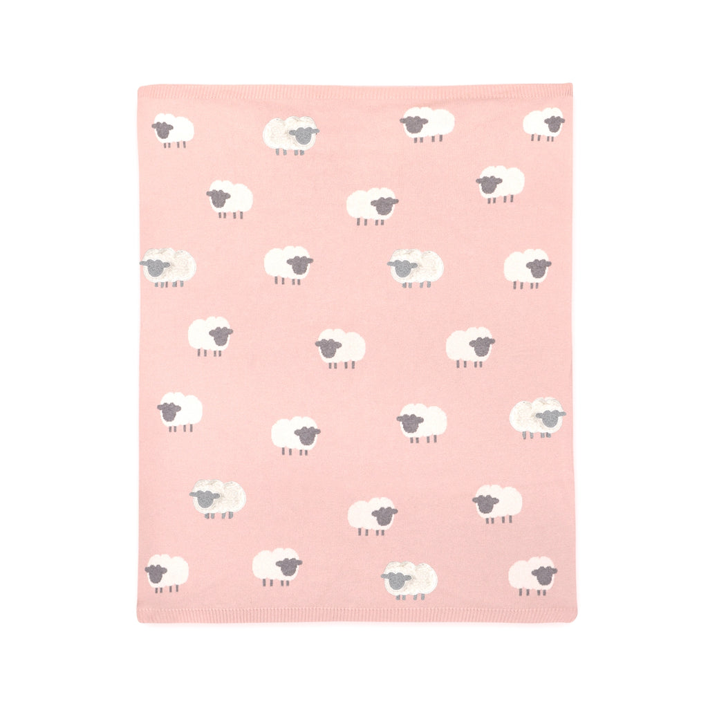 Wooly Lamb Jacquared Knit Blanket