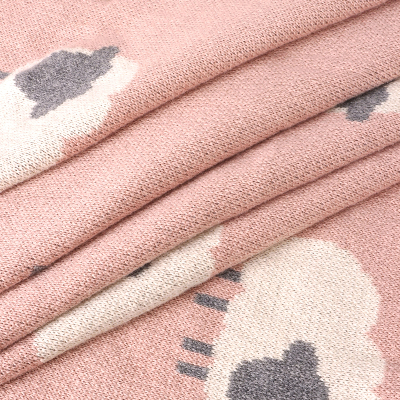 Wooly Lamb Jacquared Knit Blanket
