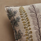 Embroidered Plants Lumbar Pillow