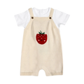 Strawberry Knit Romper Set