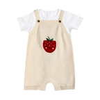 Strawberry Knit Romper Set